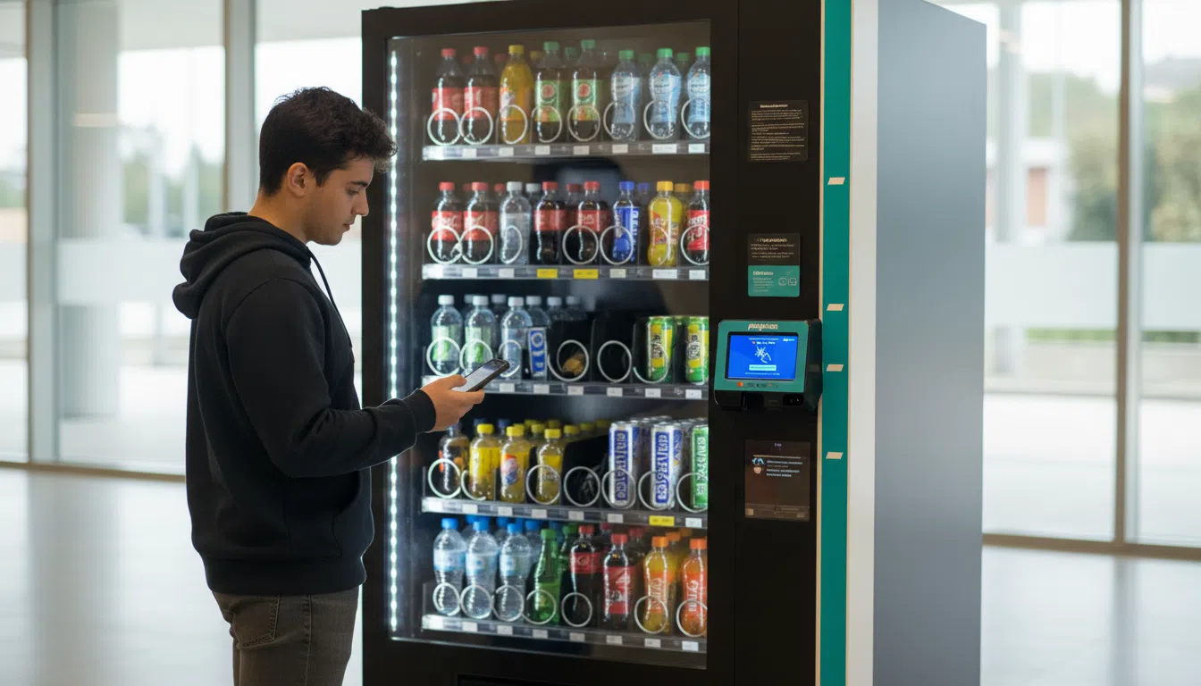 vending-snacks-bebidas Máquina vending de snacks y bebidas con pago electrónico